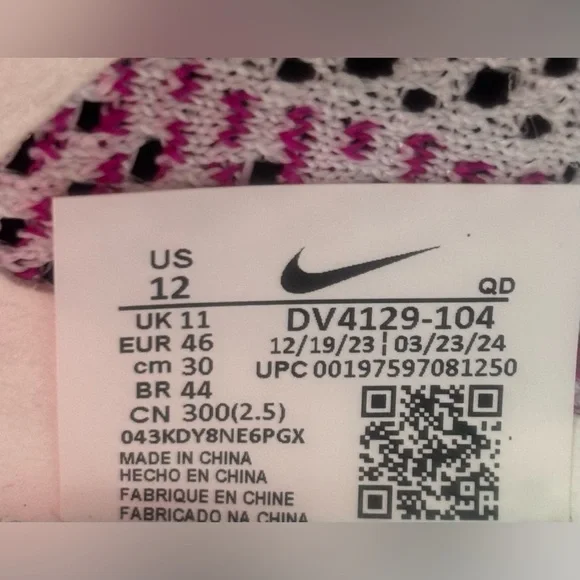 Nike ZoomX 🔥 Vaporfly Next% 3 White Vivid Purple DV4129-104 Men's Size 12 13 NEW - Picture 14 of 15